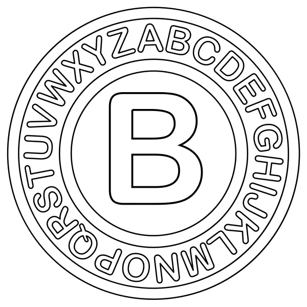 Litera B | Kolorowanki online dla dzieci