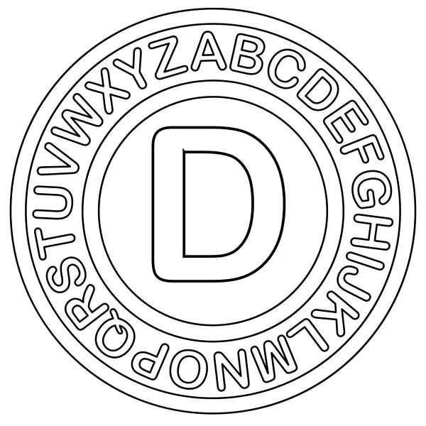 Litera D | Kolorowanki online dla dzieci