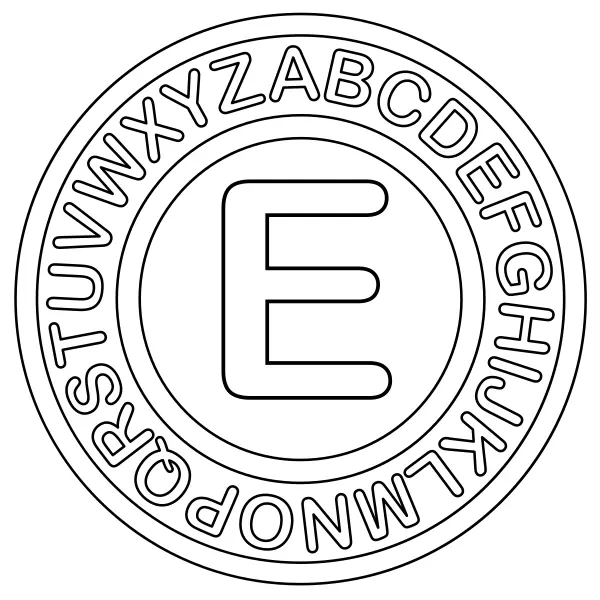 Litera E | Kolorowanki online dla dzieci