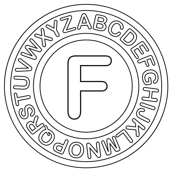 Litera F | Kolorowanki online dla dzieci