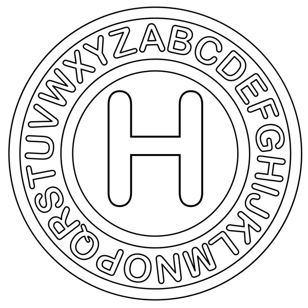 Litera H | Kolorowanki online dla dzieci