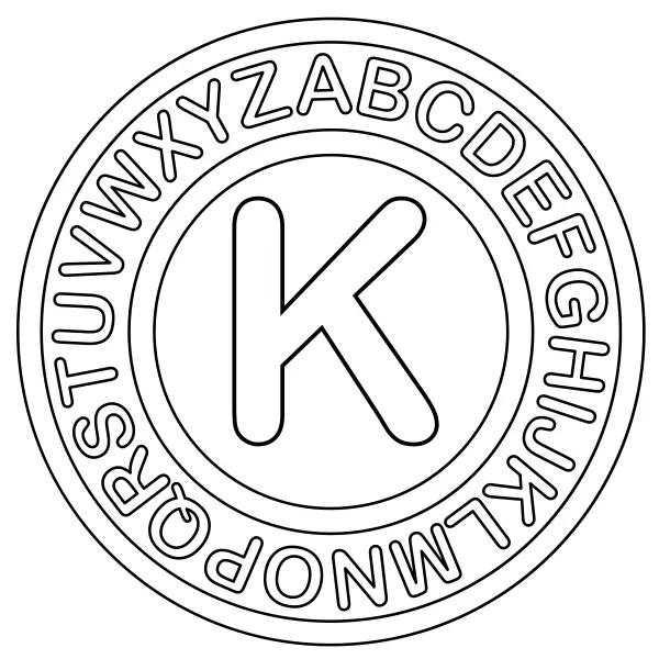 Litera K | Kolorowanki online dla dzieci