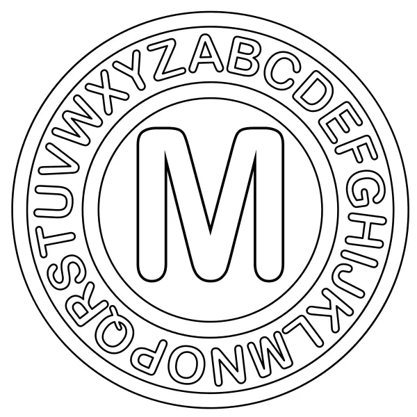 Litera M | Kolorowanki online dla dzieci