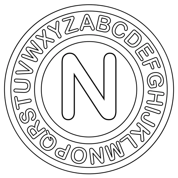 Litera N | Kolorowanki online dla dzieci