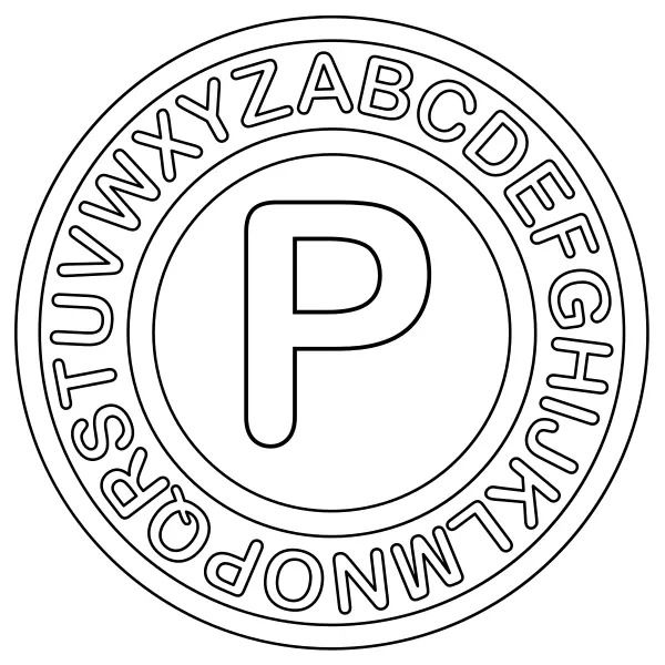 Litera P | Kolorowanki online dla dzieci