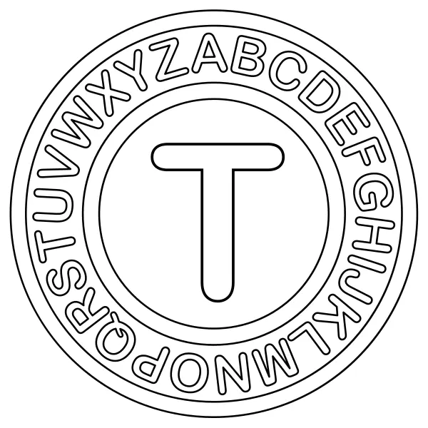 Litera T | Kolorowanki online dla dzieci