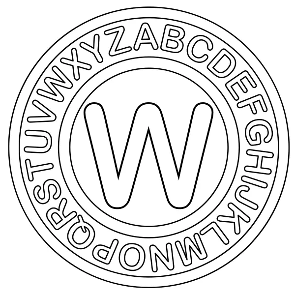 Litera W | Kolorowanki online dla dzieci