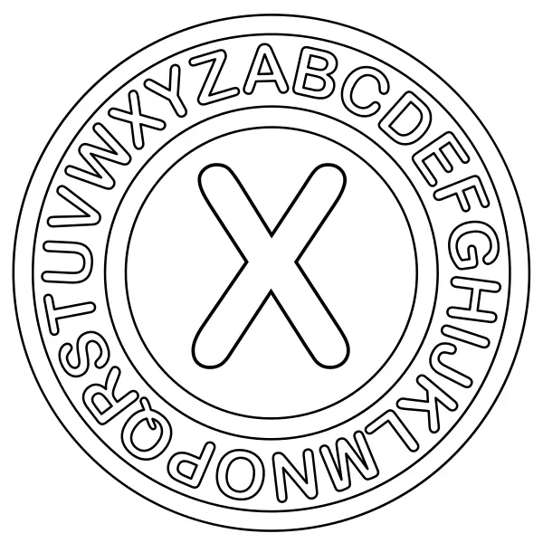 Litera X | Kolorowanki online dla dzieci
