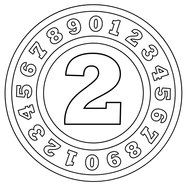 Numer 2 | Kolorowanki online dla dzieci