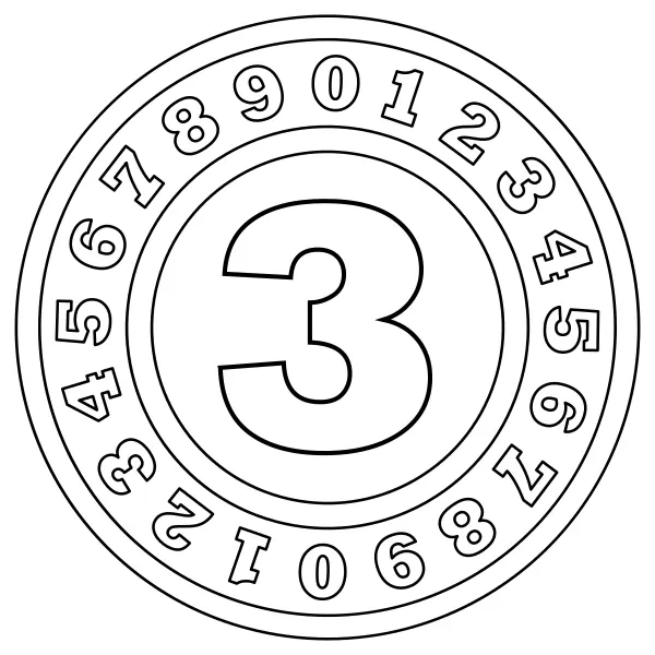 Numer 3 | Kolorowanki online dla dzieci