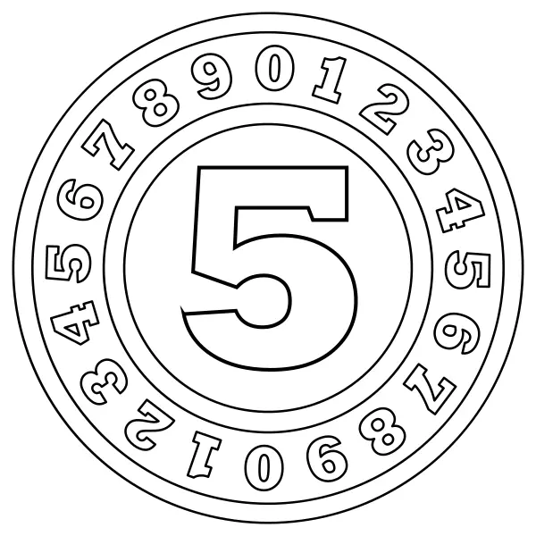 Numer 5 | Kolorowanki online dla dzieci