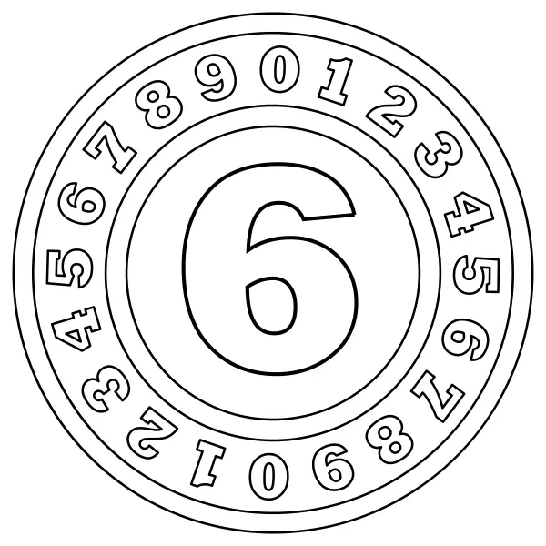 Numer 6 | Kolorowanki online dla dzieci