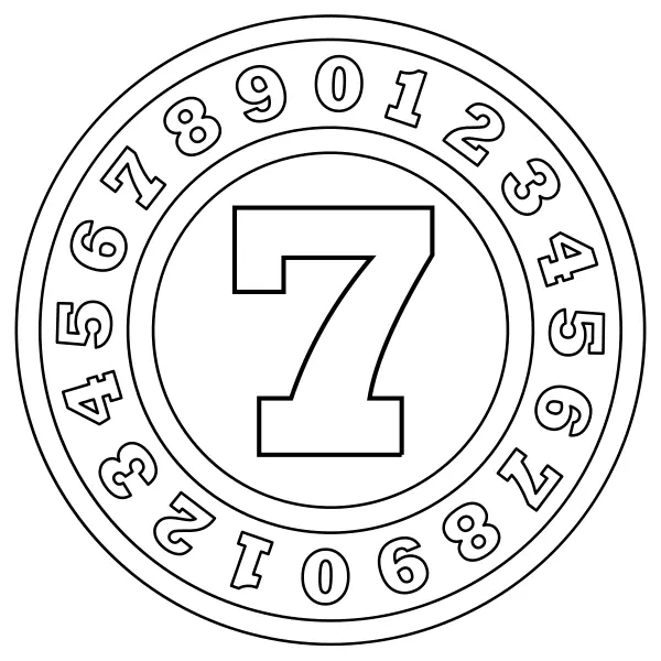 Numer 7 | Kolorowanki online dla dzieci