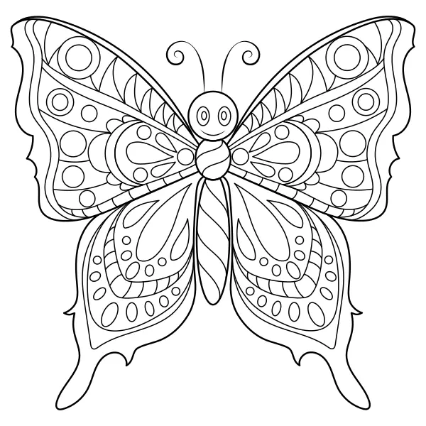 Mandala – Motyl 2 | Kolorowanki online dla dzieci