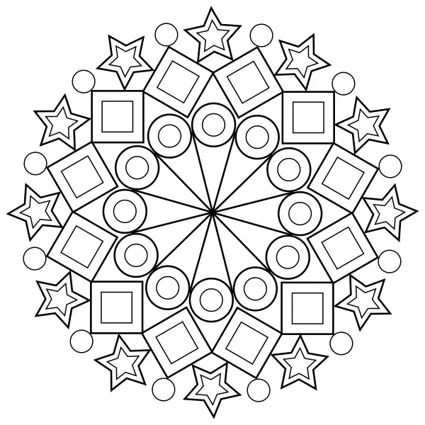 Mandala geometryczna | Kolorowanki online dla dzieci