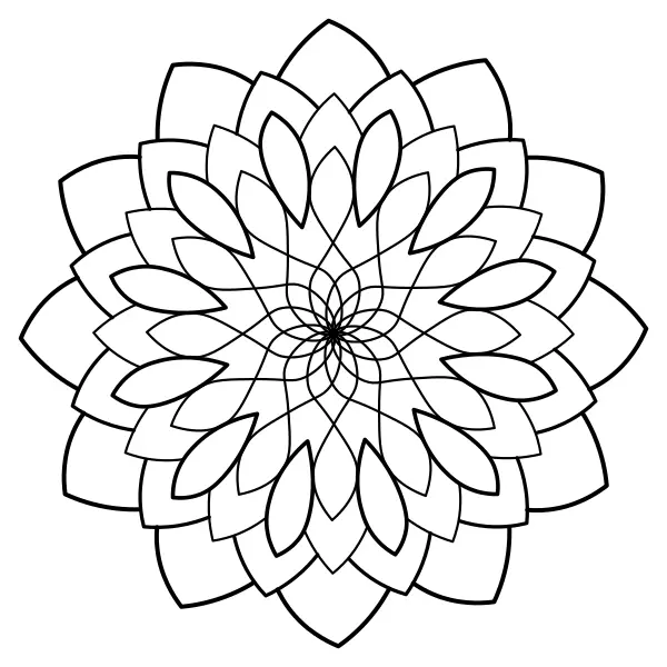 Mandala – kwiat | Kolorowanki online dla dzieci