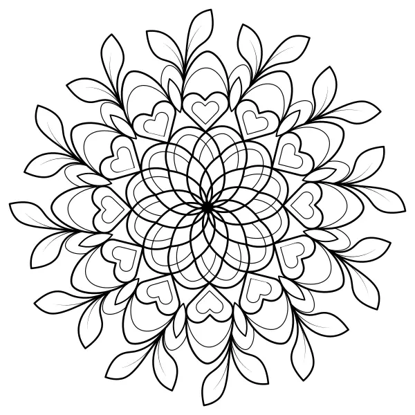 Naturalna mandala | Kolorowanki online dla dzieci