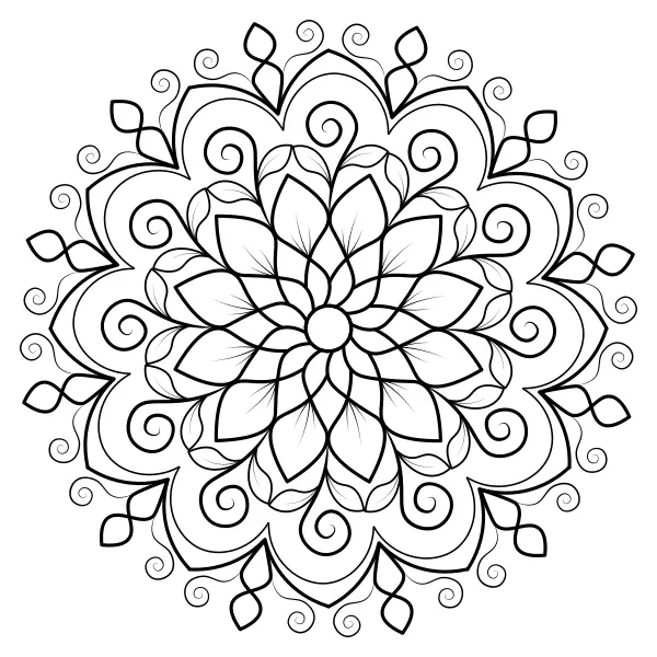 Mandala – Kwiat 2 | Kolorowanki online dla dzieci