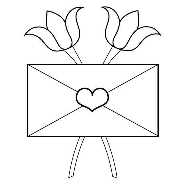 List miłosny | Kolorowanki online dla dzieci