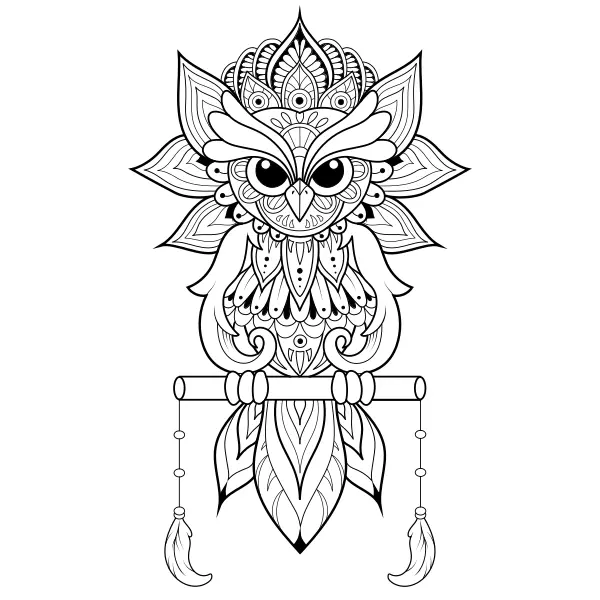 Mandala sowy | Kolorowanki online dla dzieci