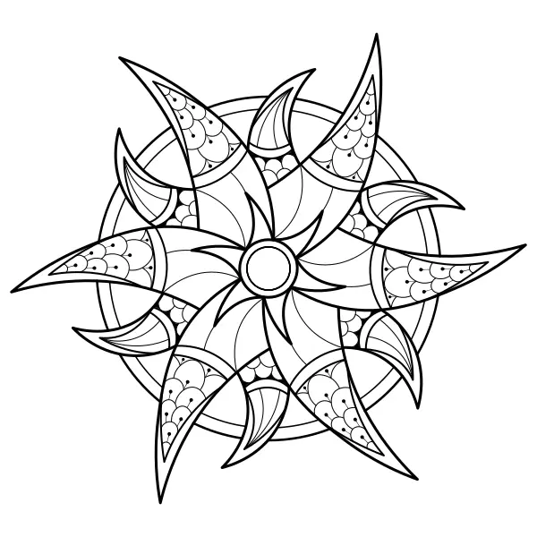 Gwiezdna mandala | Kolorowanki online dla dzieci