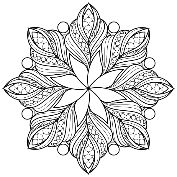 Mandala w kształcie spirali | Kolorowanki online dla dzieci
