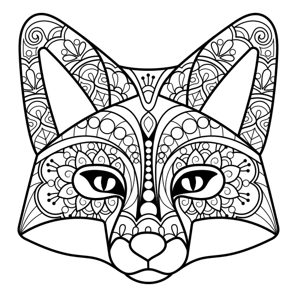 Mandala – Lisica | Kolorowanki online dla dzieci