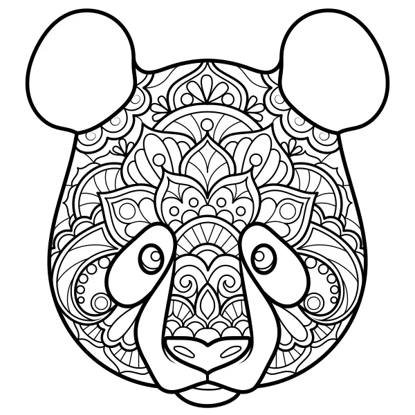 Mandala – Panda | Kolorowanki online dla dzieci