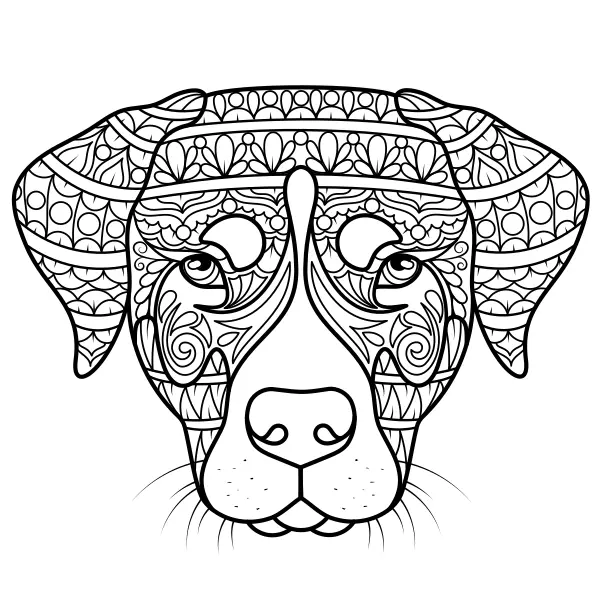 Mandala – Pies | Kolorowanki online dla dzieci