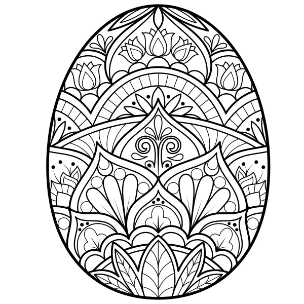 Mandala – Jajo | Kolorowanki online dla dzieci