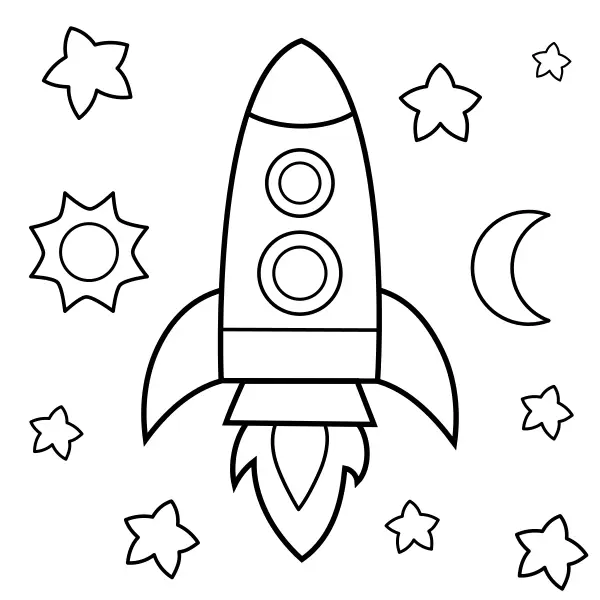 Rakieta | Kolorowanki online dla dzieci