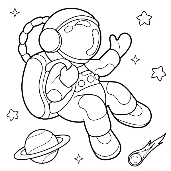 Astronauta | Kolorowanki online dla dzieci