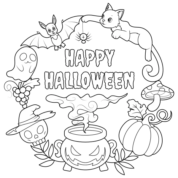 Wesołego Halloween | Kolorowanki online dla dzieci