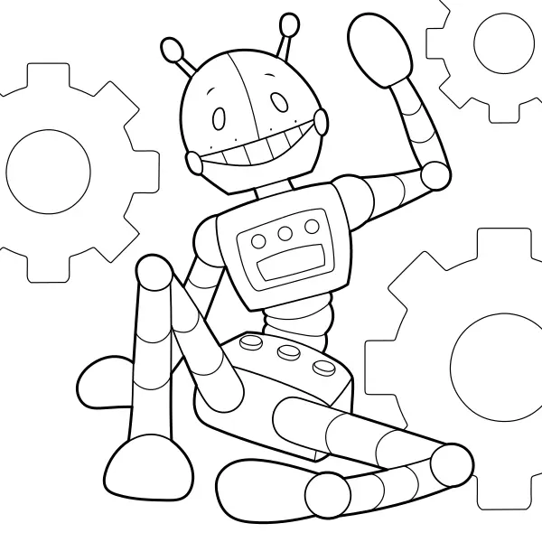 Machający robot | Kolorowanki online dla dzieci