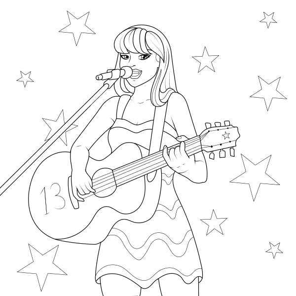 Taylor Swift | Kolorowanki online dla dzieci