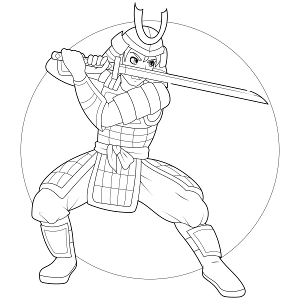 Samuraj | Kolorowanki online dla dzieci