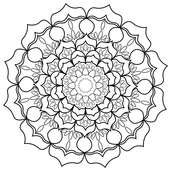 Mandala – kwiat | Kolorowanki online dla dzieci