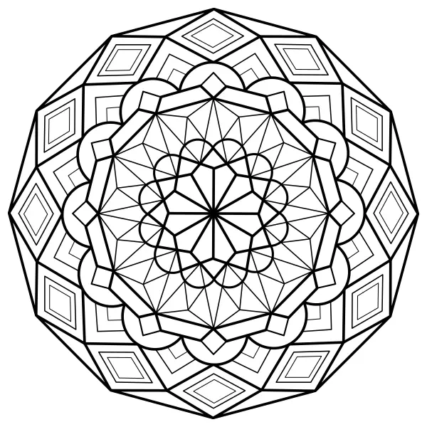 Mandala – geometryczna | Kolorowanki online dla dzieci