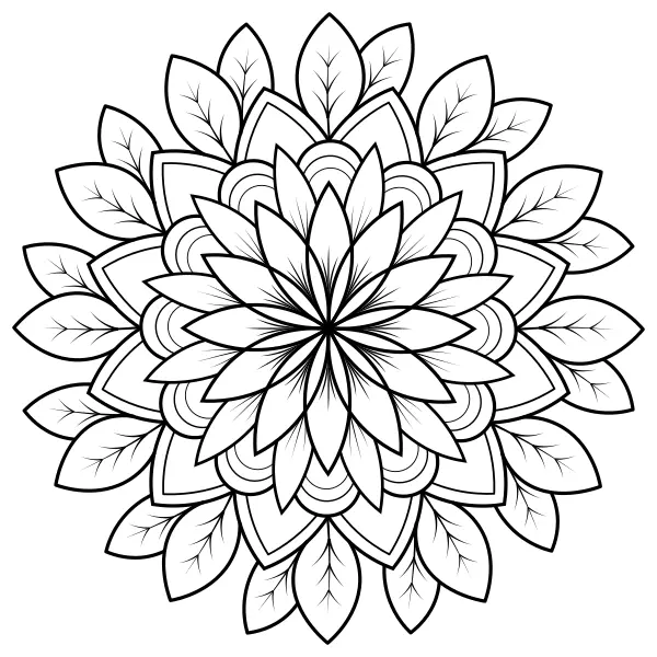 Mandala – kwiat | Kolorowanki online dla dzieci