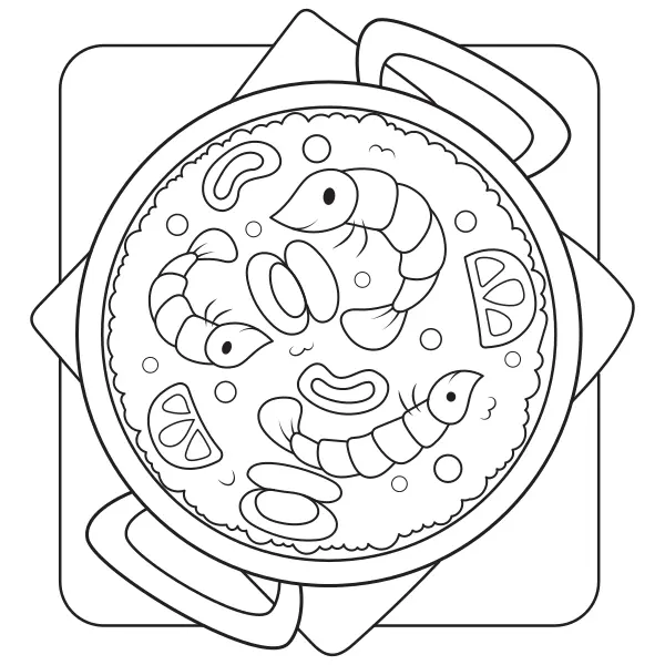Paella | Kolorowanki online dla dzieci