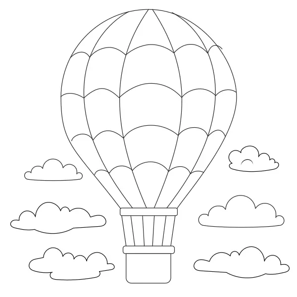Balón na ogrzane powietrze | Kolorowanki online dla dzieci