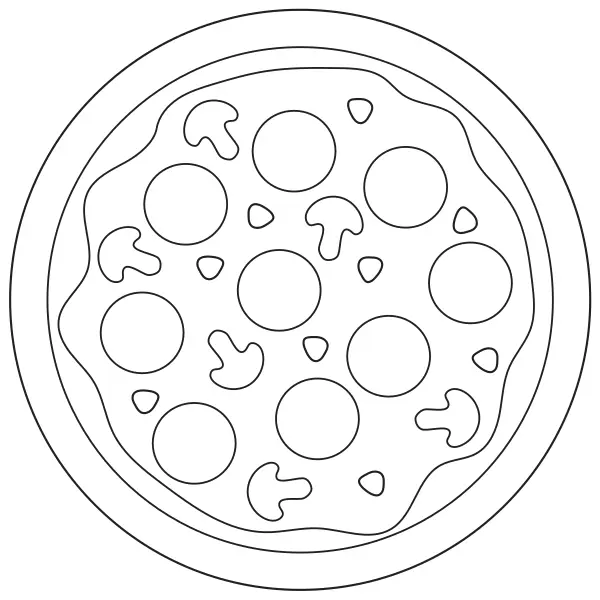 Pizza | Kolorowanki online dla dzieci