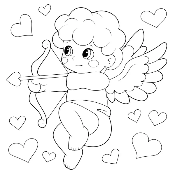 Anioł Amor | Kolorowanki online dla dzieci