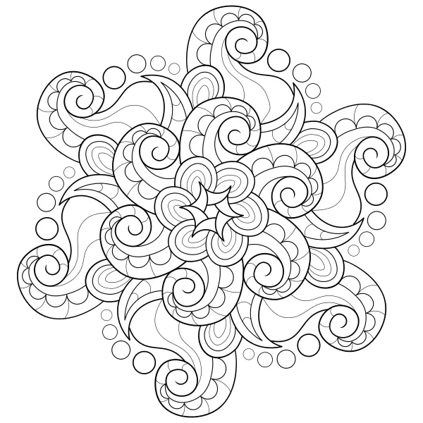 Mandala – Ośmiornica | Kolorowanki online dla dzieci