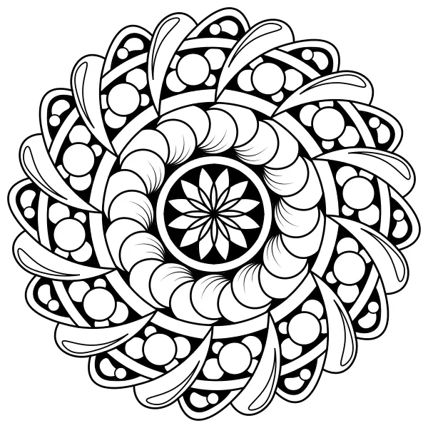 Mandala z pazurów | Kolorowanki online dla dzieci