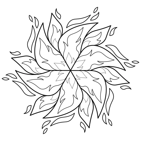 Ognista mandala | Kolorowanki online dla dzieci