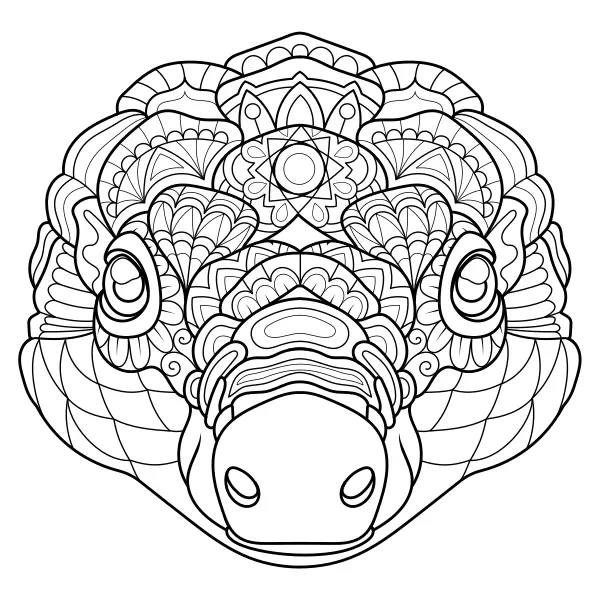Mandala – Pangolin | Kolorowanki online dla dzieci
